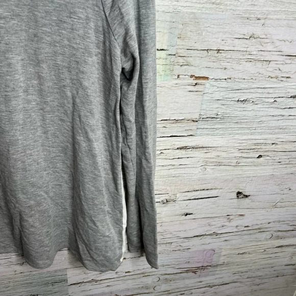 Ella moss eyelet  top gray blouse white size medium - Picture 3 of 8
